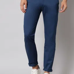 STUDIO NEXX Men Mid-Rise Slim Fit Pure Cotton Trousers-55
