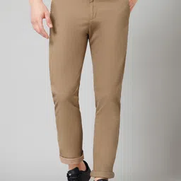 Cantabil Flat-Front Mid-Rise Regular Fit Comfort Regular Trousers-image-2