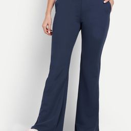 Next One Women Relaxed Flared High-Rise Non Iron Trousers-image-81