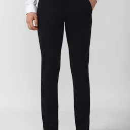 van heusen V Dot Men Navy Blue Skinny Fit Formal Trouser-picture-40