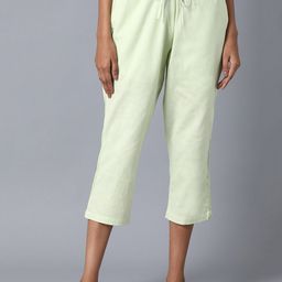 elleven Women Green Culottes Trousers-image-70