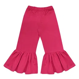 A T U N Girls Fuchsia Ruffle Pant-image-31