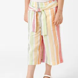 KATE & OSCAR Girls Striped Relaxed Culottes Trousers-image-86