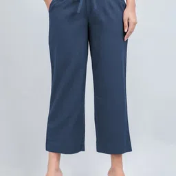 SUTI Women Loose Fit Cotton Culottes Trousers-image-83