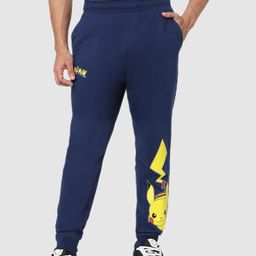 Celio Men Pokemon Navy Blue Solid Classic Joggers-image-92