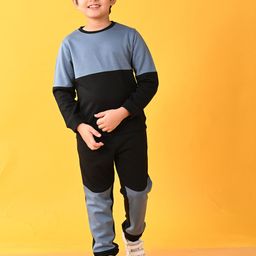 Anthrilo Boys Colourblocked Round Neck T-Shirt with Trousers-42