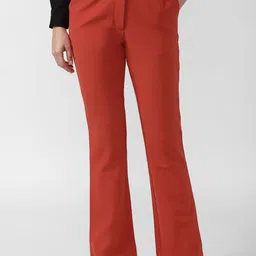 Van Heusen Woman Women Orange Solid Bootcut Trousers-image-84