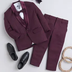 Jeetethnics Boys Shawl Collar Silk Cotton Tuxedo 3 Piece Suit-picture-56