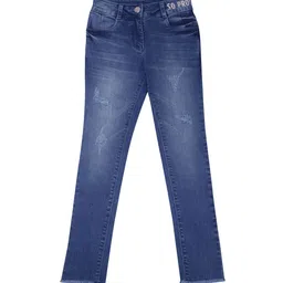 Tiny Girl Girls Blue Slim Fit Light Fade Stretchable Jeans-picture-40