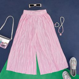 Pantaloons Junior Girls Striped Comfort Cotton Trousers-image-18