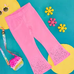 Pantaloons Junior Girls Embellished Bootcut Trousers-39