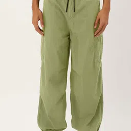 Bene Kleed Men Mid Rise Parachute Fit Pure cotton Cargos Trouser-image-31