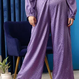 CURVY STREET Women Abstract Printed Loose Fit Trousers-image-56