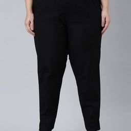 Go Colors Women Relaxed Loose Fit Cotton Trousers-picture-2