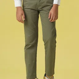 V-Mart Boys Solid Twill Mid-Rise Trousers-image-12