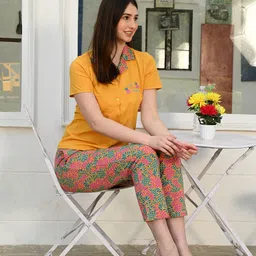 MAYSIXTY Printed Pure Cotton Shirt With Trousers-picture-25