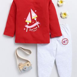 Toonyport Kids Printed Pure Cotton T-shirt With Trousers-image-90