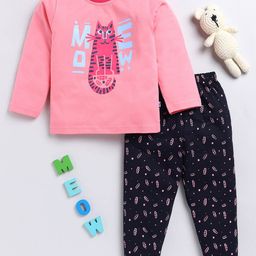 Toonyport Girls Printed Cotton T-shirt With Trousers-image-31