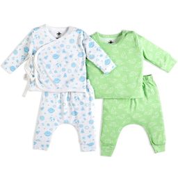 The Mom Store Infants Pack Of 2 Conversational Printed Pure Cotton T-shirt & Trousers-image-59