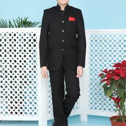 Jeetethnics 2-Piece Single-Breasted Bandhgala Blazer Suit-30