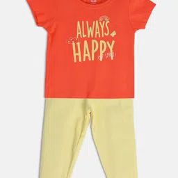 MINI KLUB Girls Printed Pure Cotton T-shirt with Trousers-image-57