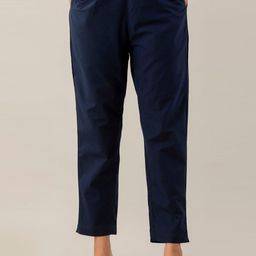 Kohsh Women Pure Cotton Pleated Cigarette Trousers-image-47