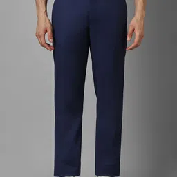 Louis Philippe Men Mid-Rise Flat-Front Trousers-image-8