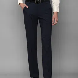 Louis Philippe Men Navy Blue Trousers-picture-0