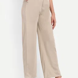 BROADSTAR Women Loose Fit High-Rise Parallel Trousers-picture-37