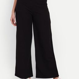 BROADSTAR Women Smart Loose Fit High-Rise Easy Wash Parallel Trousers-picture-23