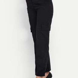BROADSTAR Women Smart Straight Fit High-Rise Cargos Trousers-picture-23