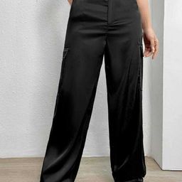 BROADSTAR Women Smart Loose Fit High-Rise Easy Wash Stretchable Cargo Trousers-picture-32