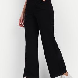 BROADSTAR Women Smart Loose Fit High-Rise Easy Wash Parallel Trousers-picture-14