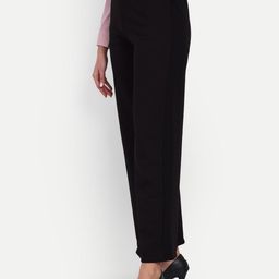 BROADSTAR Women Smart Loose Fit High-Rise Easy Wash Stretchable Parallel Trousers-picture-41