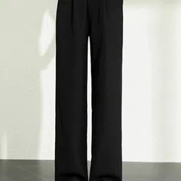 BROADSTAR Women Smart Loose Fit High-Rise Easy Wash Parallel Trouser-picture-33