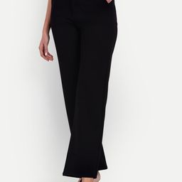 BROADSTAR Women Smart Loose Fit High-Rise Easy Wash Stretchable Formal Trousers-picture-7