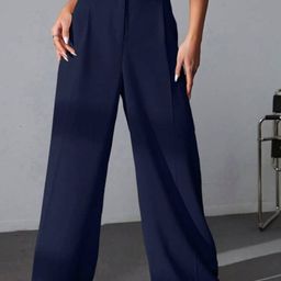 Next One Women Smart High-Rise Easy Wash Stretchable Trousers-picture-1