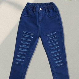 A-Okay Unisex Kids Skinny Fit High-Rise Easy Wash Jogger Jeans-image-90