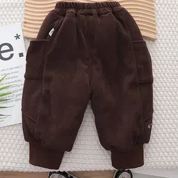 StyleCast Kids Brown Ribbed Easy Wash Joggers-picture-12
