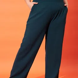 Athena Ample Women Smart Mid-Rise Easy Wash Trousers-image-56