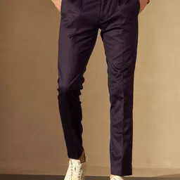 DENNISON Men Smart Tapered Fit Easy Wash Trousers-image-35