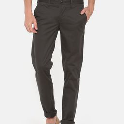 t-base Men Charcoal Easy Wash Trousers-image-82