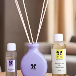 Iris  Purple Unwind Aroma Oil Diffuser & Refill Pack image 4