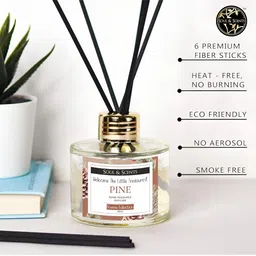SOUL & SCENTS 2 Pieces Transparent Pine Fragrance Reed Diffuser 120 ml image 4
