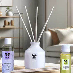 Iris Purple Apple cinnamon & Lavender Reed Diffuser Aroma Oil Diffuser Refill Pack image 5