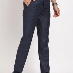 Turtle Checked Tailored Tapered Fit Formal Trouser image 5