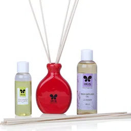 Iris Red & Lavender-Colored Reed Aroma Oil Diffusers & Sticks image 3