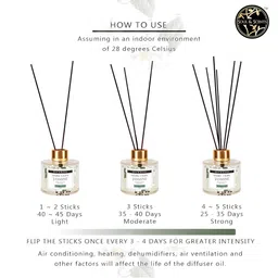 SOUL & SCENTS Transparent 2 Pcs Jasmine Fragrance Reed Diffuser Set With Sticks 120 ml image 2