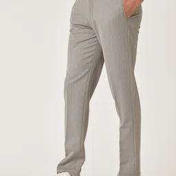 MR BUTTON Men Slim Fit Mid-Rise Trousers image 3