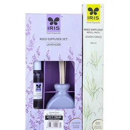 Iris  Purple Unwind Aroma Oil Diffuser & Refill Pack image 2